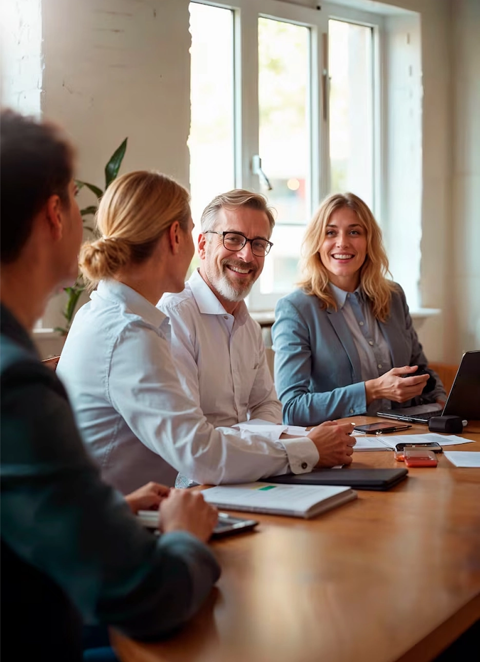 Team of professionals in a business meeting