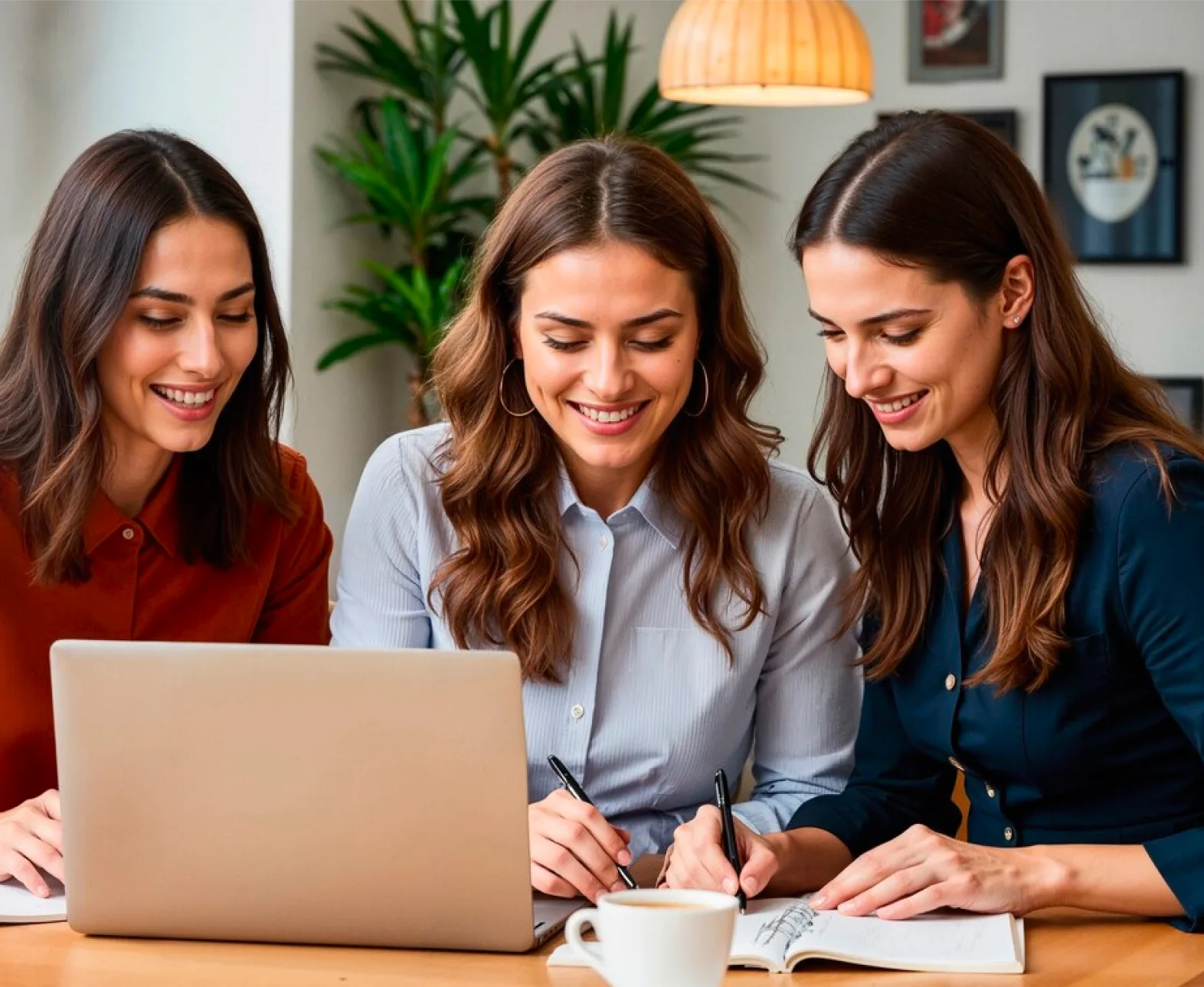 Team of women collaborating on a project
